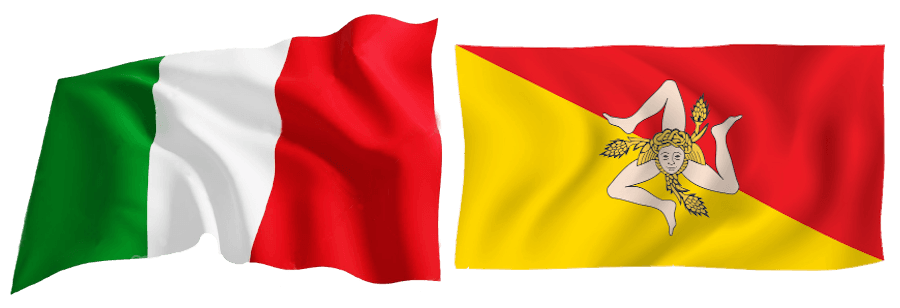 Flags of Italy and Sicily