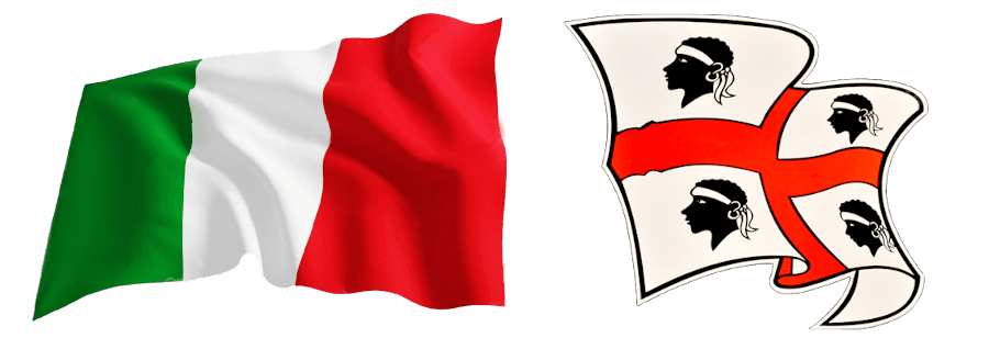 Flags of Italy and Sardinia